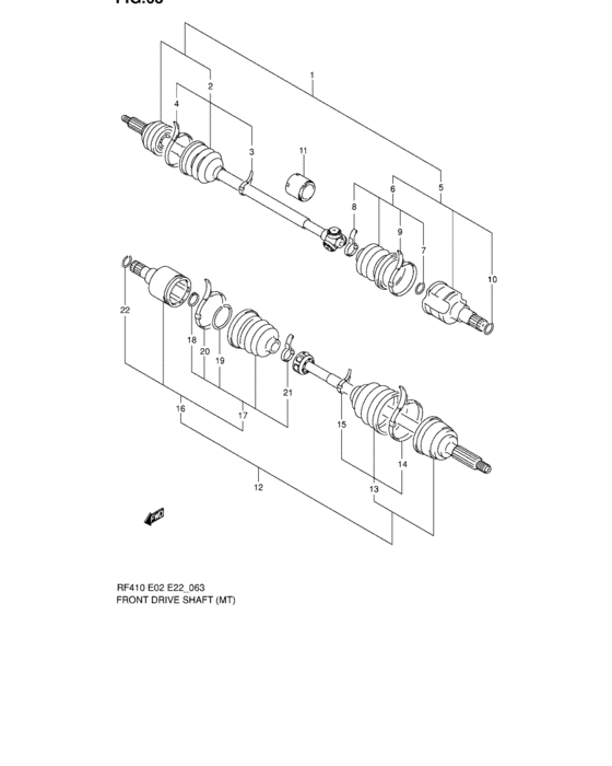 Front drive shaft