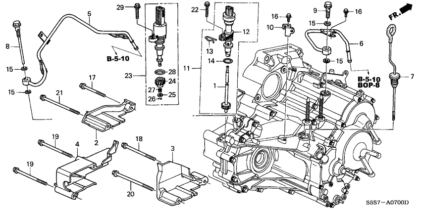 Atf pipe/speed sensor