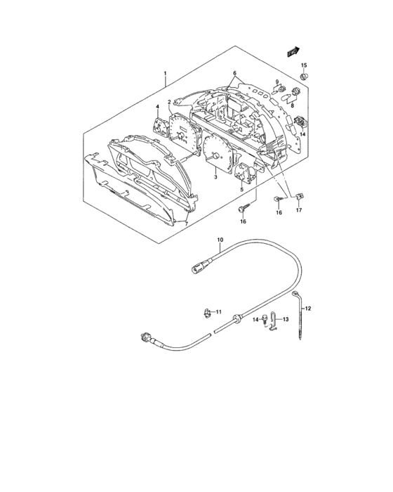 Speedometer assy, comb