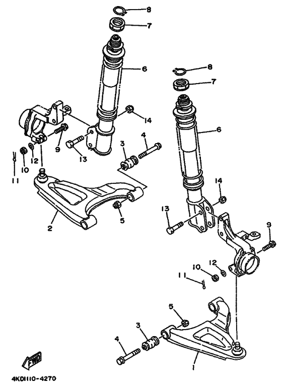 Front suspension & wheel