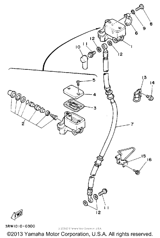 Front master cylinder