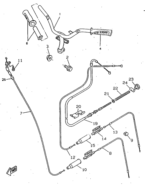 Steering handle & cable