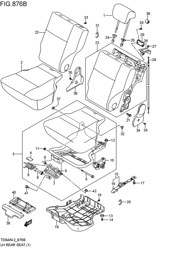rear left field seat