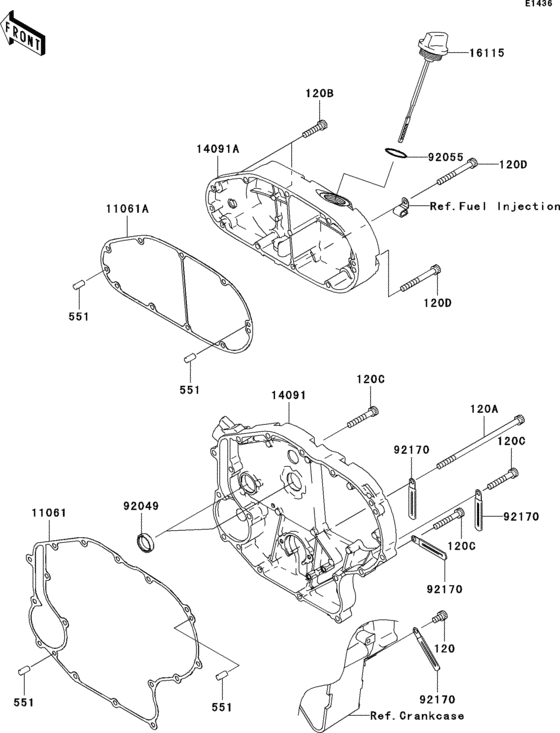 Right engine cover(s)