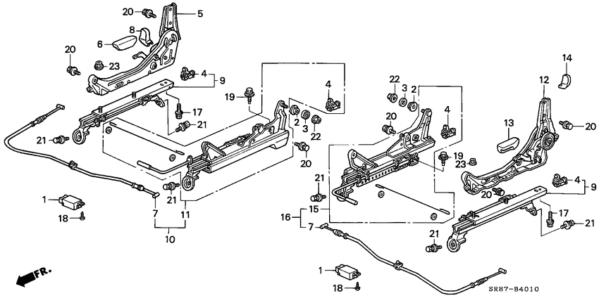 Front seat components