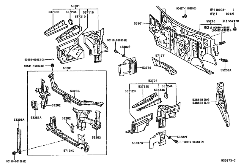 Front Fender Apron & Dash Panel