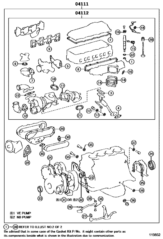 Engine Overhaul Gasket Kit