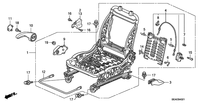 Front seat components