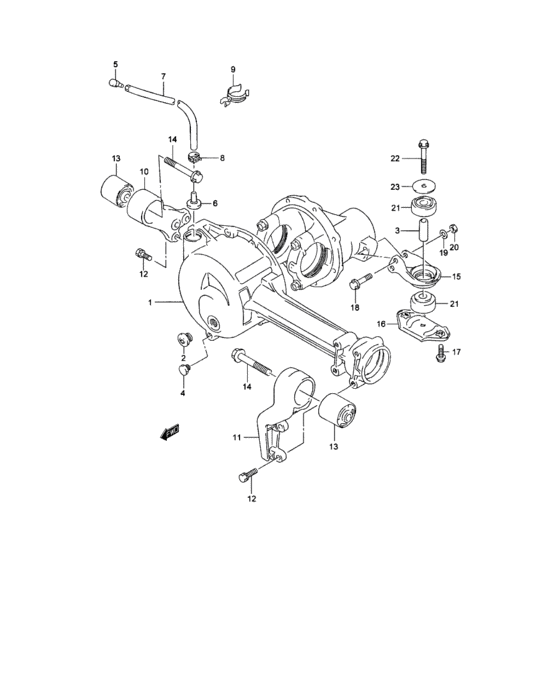 Front differential housing