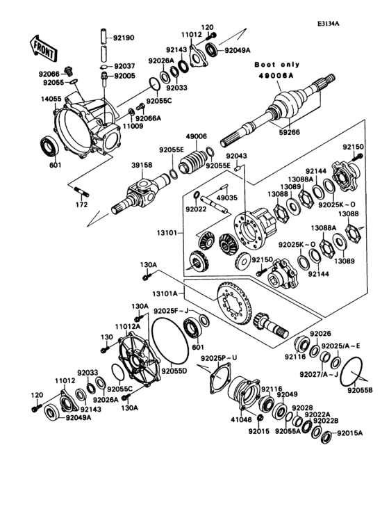 Drive shaft(front)(1/2)