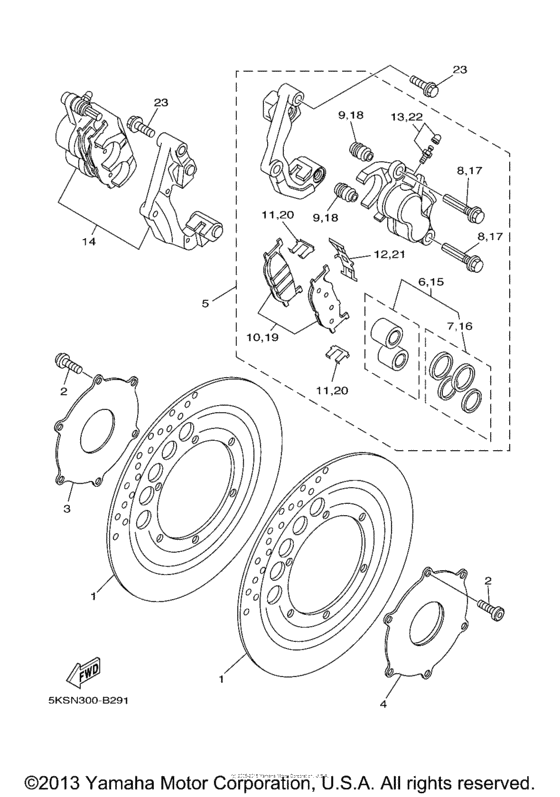 Front brake caliper