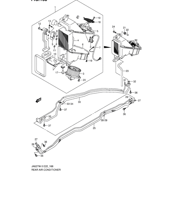 Rear air conditioner