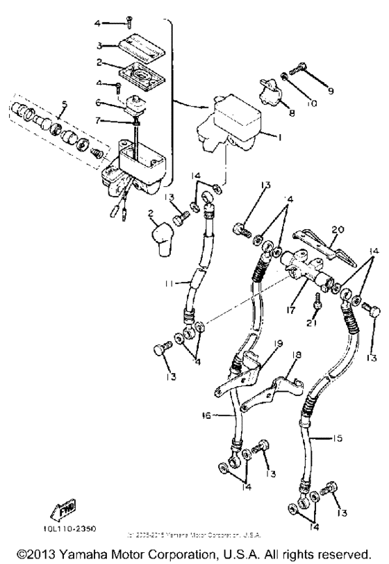 Front master cylinder