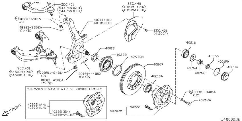 Front axle