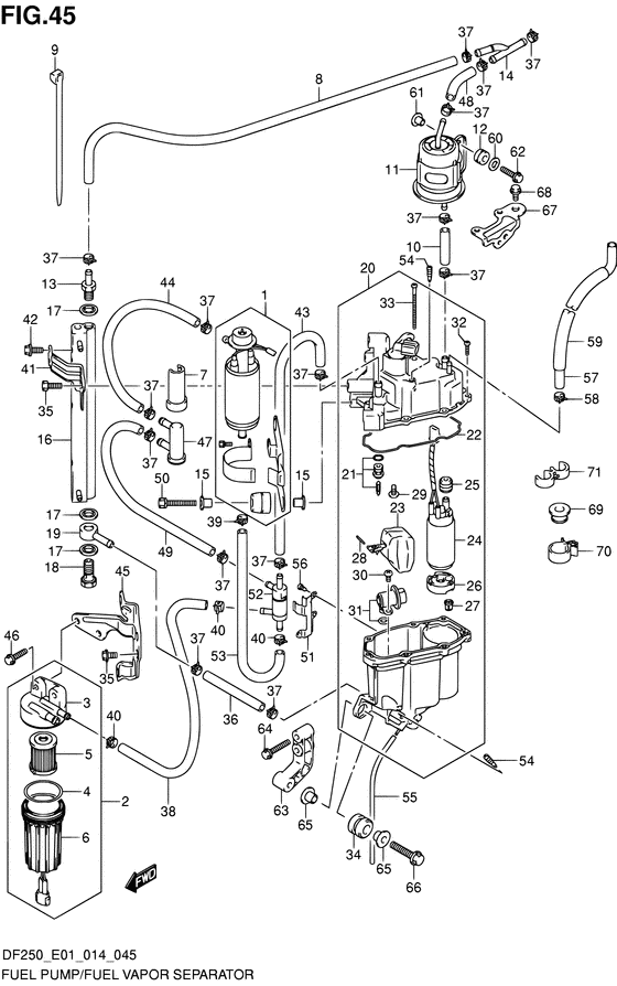 Fuel pump/fuel vapor separator