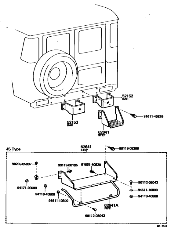 Rear Bumper & Bumper Stay