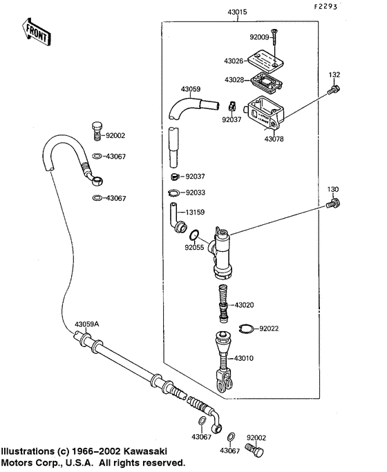Rear master cylinder