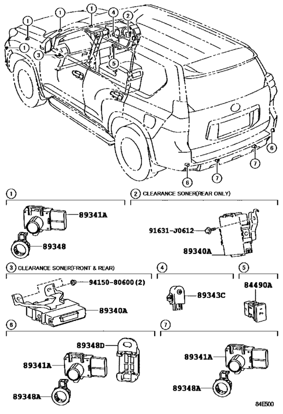 Clearance Back Sonar For 2009 2018 Toyota LAND CRUISER PRADO KDJ150 General Sales Region 