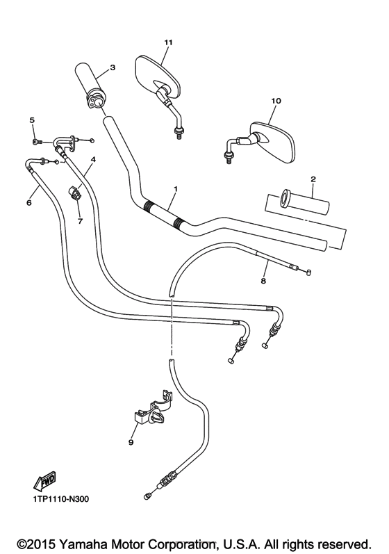 Steering handle & cable