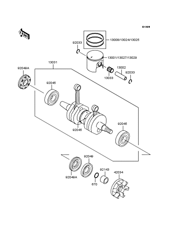 Crankshaft/piston