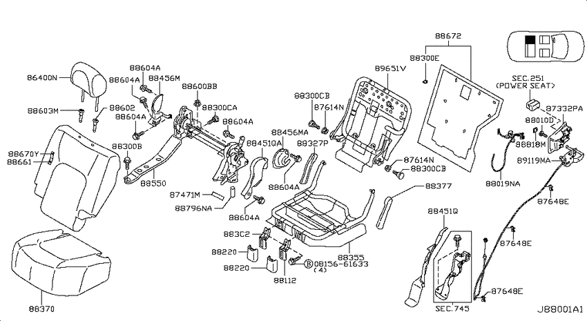 Rear seat