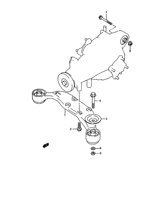 Defferential gear mounting