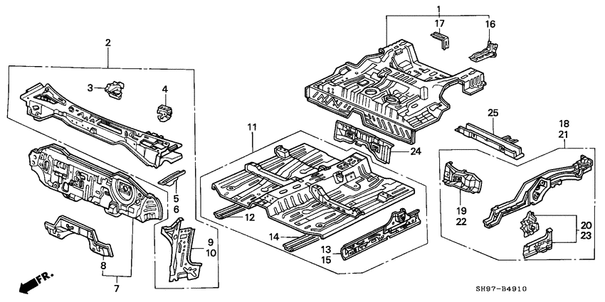 Body structure components