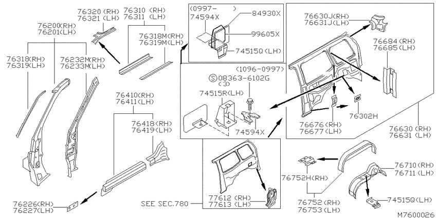 Body side panel