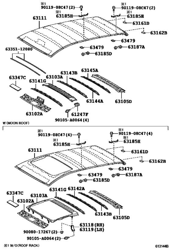 Roof Panel & Back Window Glass