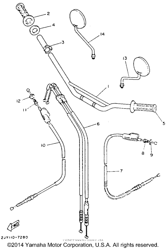Handlebar cable
