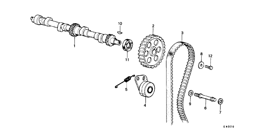 Camshaft/timing belt
