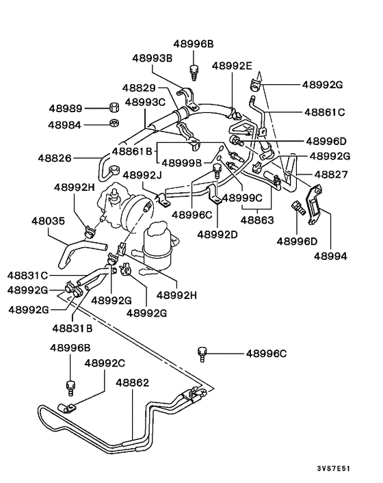 Power steering oil line