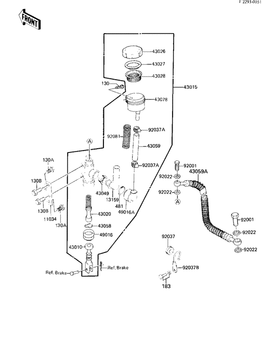 Rear master cylinder