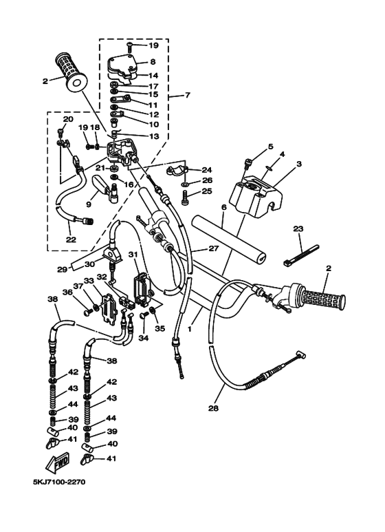 Steering handle & cable