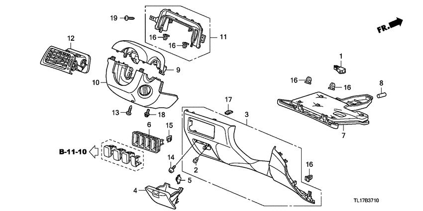 Instrument panel garnish