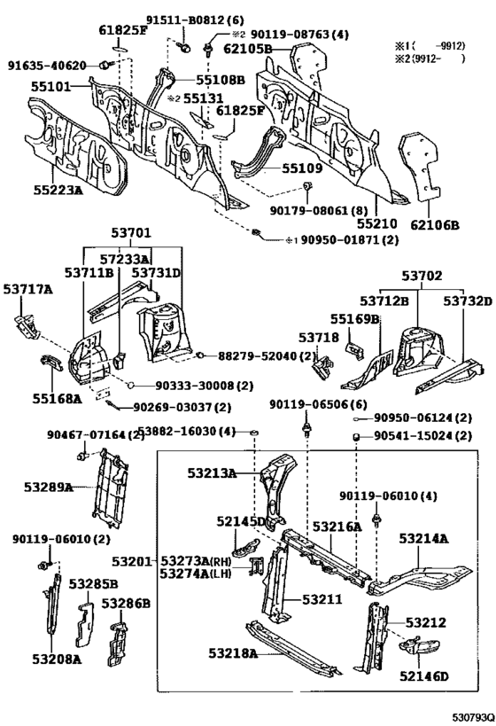 Front Fender Apron & Dash Panel