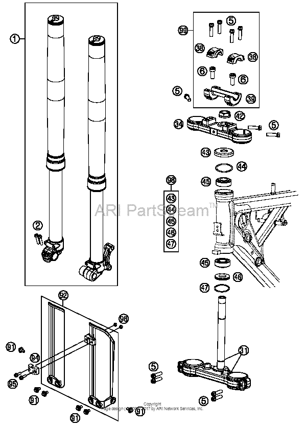 Front Fork, Triple Clamp