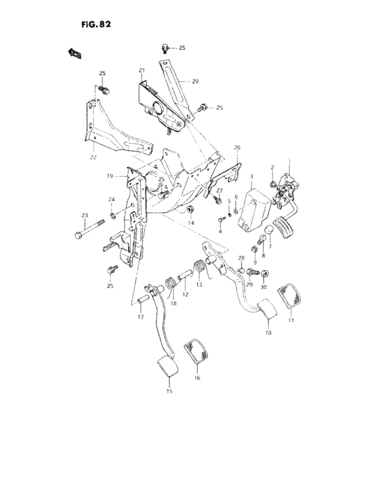 Pedal and pedal bracket