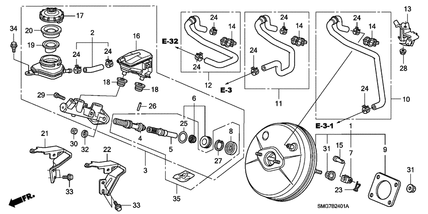 Brake master cylinder/ master power
