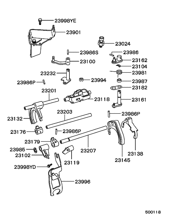 M/t gearshift control