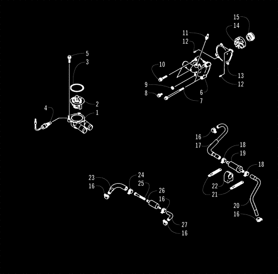 Water pump/thermostat assembly