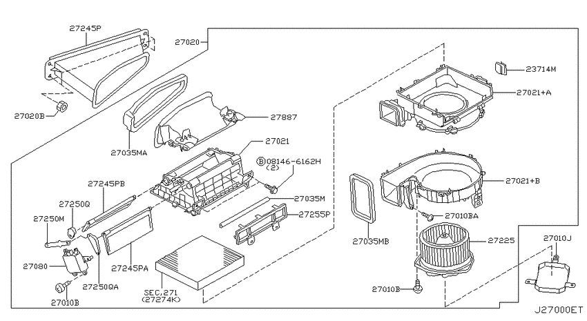 Heater & blower unit