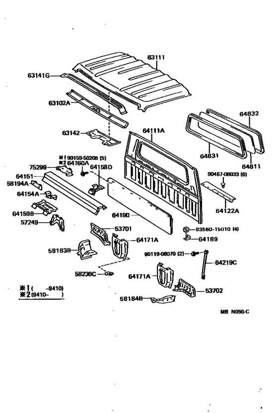 Roof Panel & Back Panel