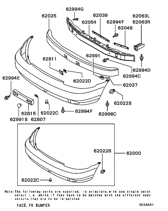 Front bumper & support
