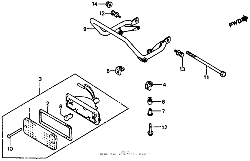 Taillight + carry pipe 83