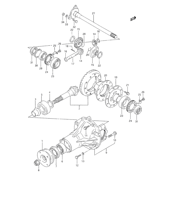 Front differential gear