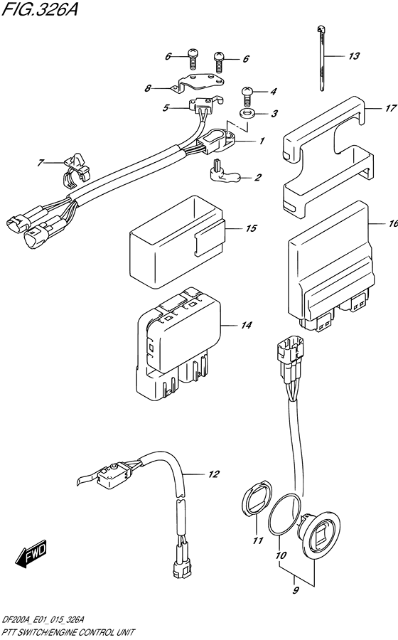Ptt switch/engine control unit