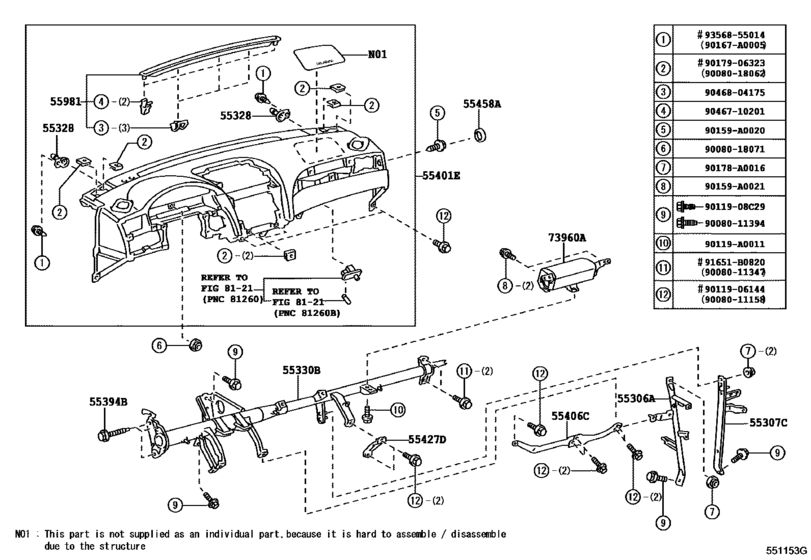 Instrument Panel & Glove Compartment