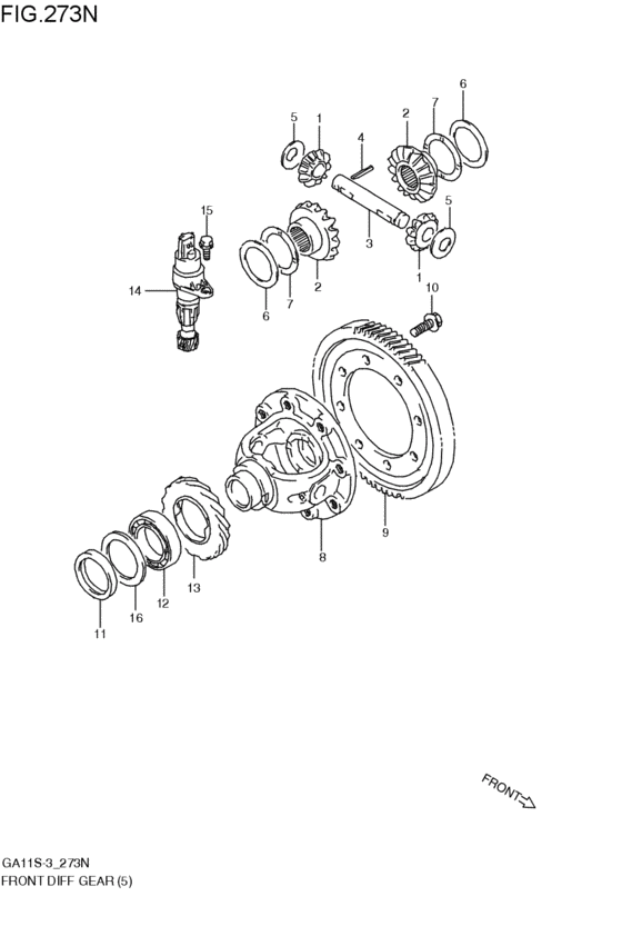 フロントデファレンシャルギヤ
