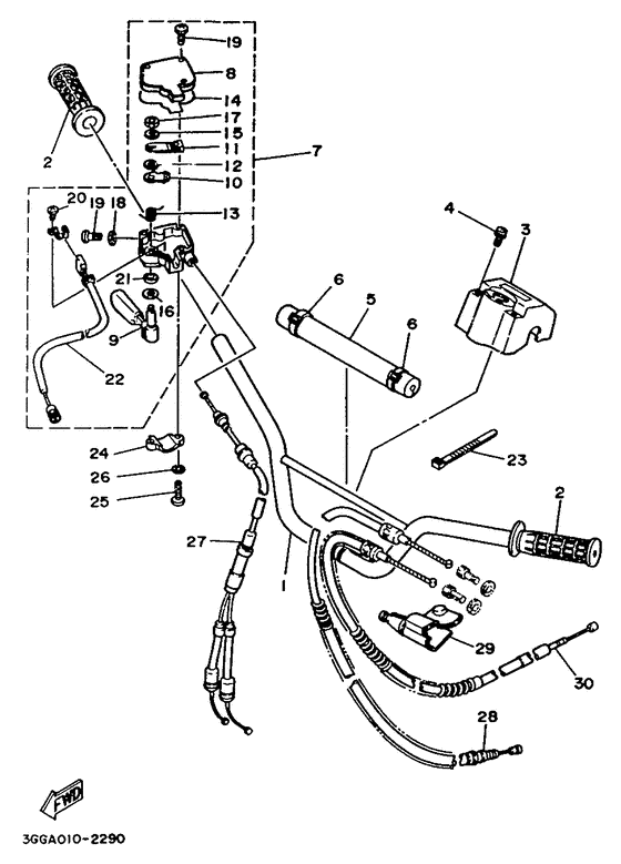Steering handle & cable